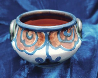 Vintage Folk Bowl - Cerámica de arte sueco Upsala-Ekeby.