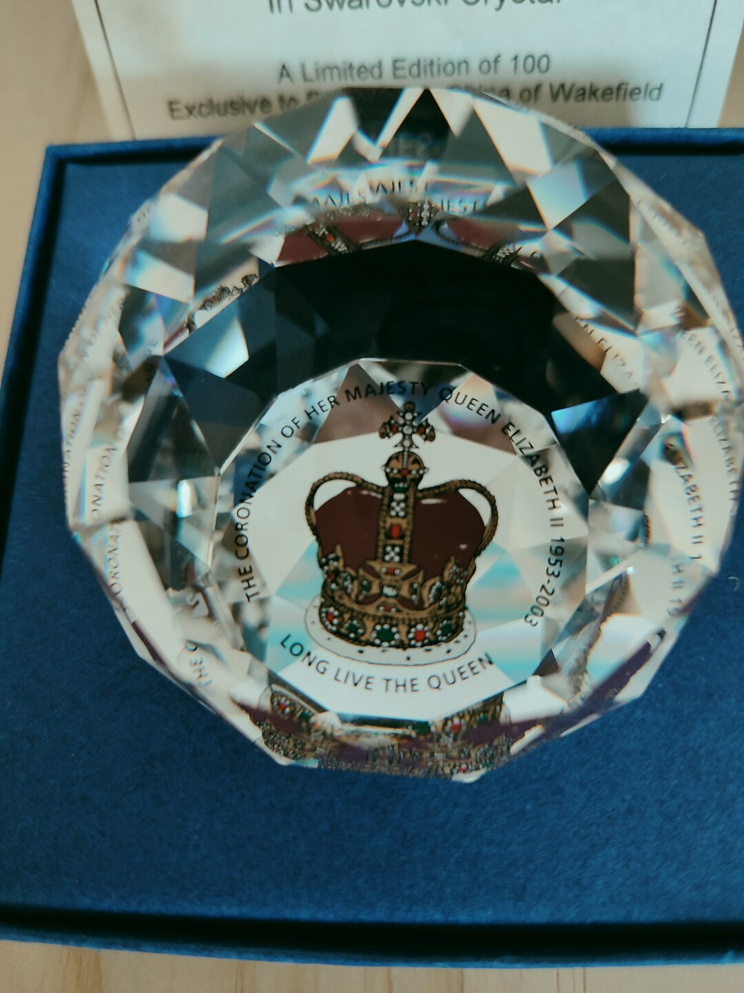 The Coronation Crown Prestige Paperweight 50th Anniversary of the