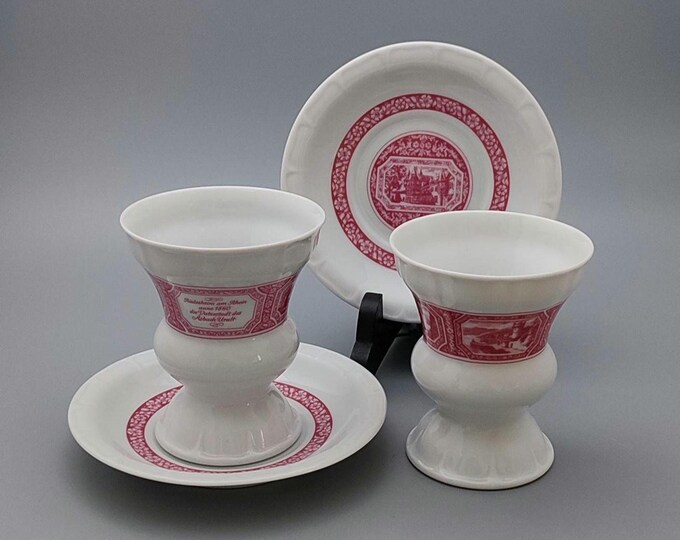 Vintage Heinrich Rudesheimer Asbach Pair of Coffee Cups and Saucers. - Etsy