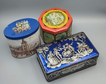 Latas antiguas - Callard & Bowser's, Blue Bird y Winter Wonderland, juego de 3.