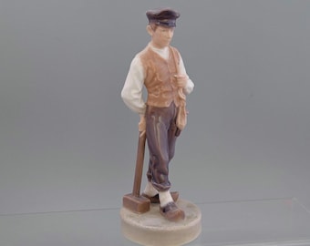 Royal Copenhagen Farmer Boy with a Hammer 620 Vintage 1968 Danish Porcelain Vintage Collectible Gift