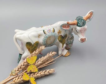 Rare Basil Matthews Cow figurine "Lazy Daisy" no 41 Vintage Mid Century British Art Pottery Collectible Ceramic Cow Sculpture Gift