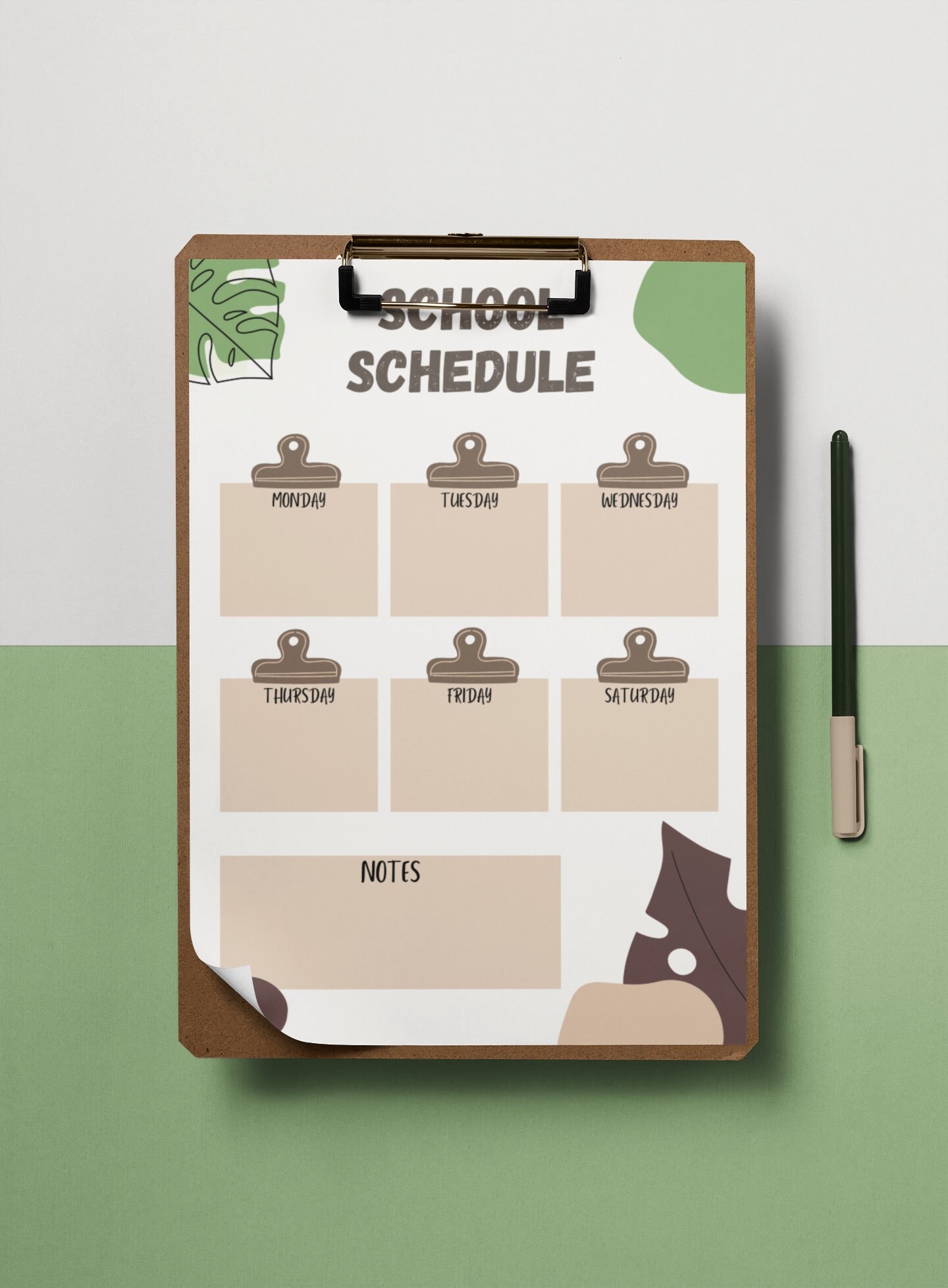 School Schedule Planner Template, Weekly Student Calendar Planner, Homework Schedule Printable ...