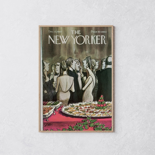 New Yorker December 13, 1969, Retro Magazine Cover, Aesthetic Room Decor, Gallery Wall, Vintage Art Poster (Digital)