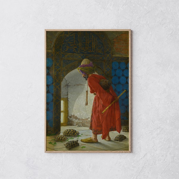 The Tortoise Trainer ,Art by Osman Hamdi Bey (DİGİTAL)