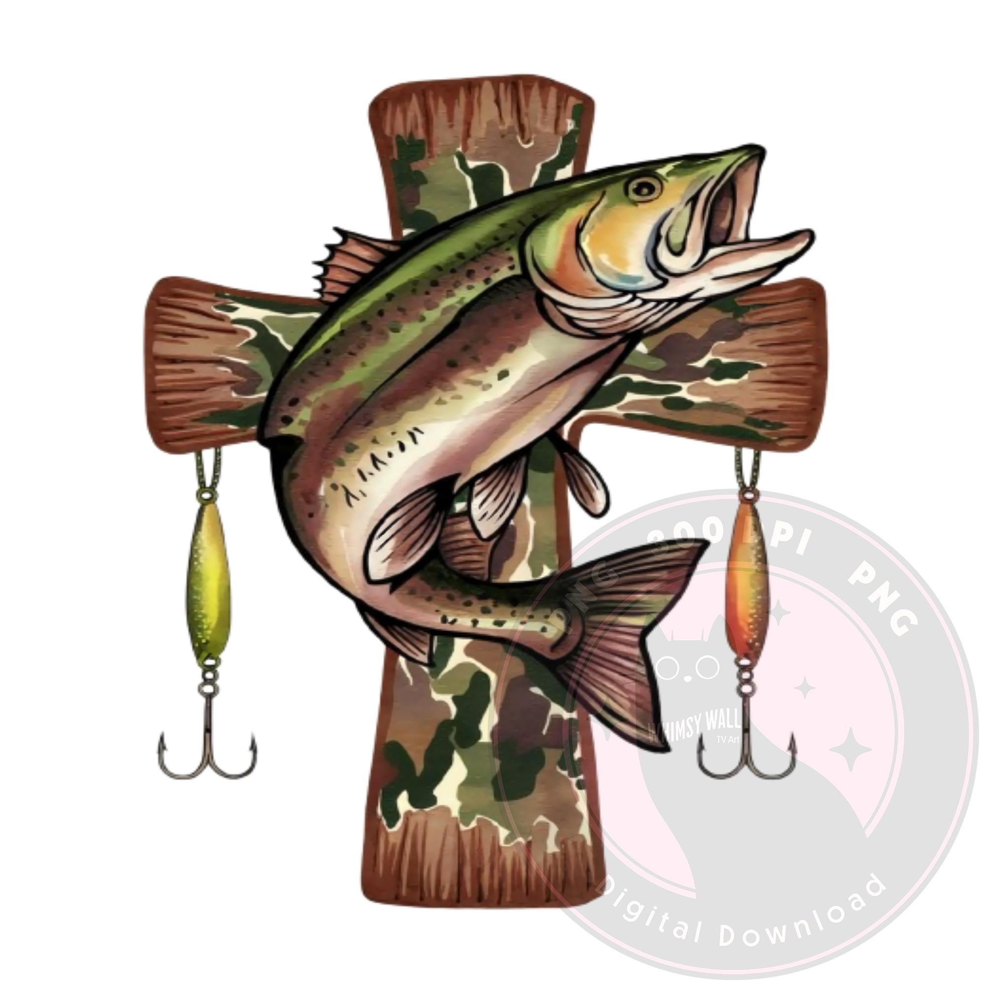Camo Cross Fishing PNG: Christian Fishers of Men (digital Download) - Etsy