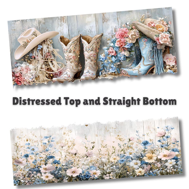 Western Cowgirl Tumbler Wrap: Rustic Floral 40oz PNG (digital Download ...