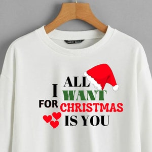 All I Want For Christmas Is You PNG, Christmas Couple Shirt PNG, Christmas SVG