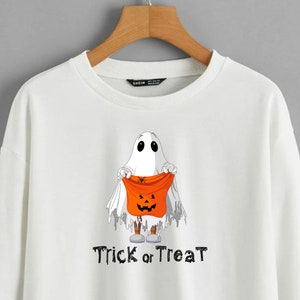 Trick or treat Png for sublimation, Trick or treat png for girls, Halloween png, Trick or treat SVG, Ghost png, Trick or treat tote bag png