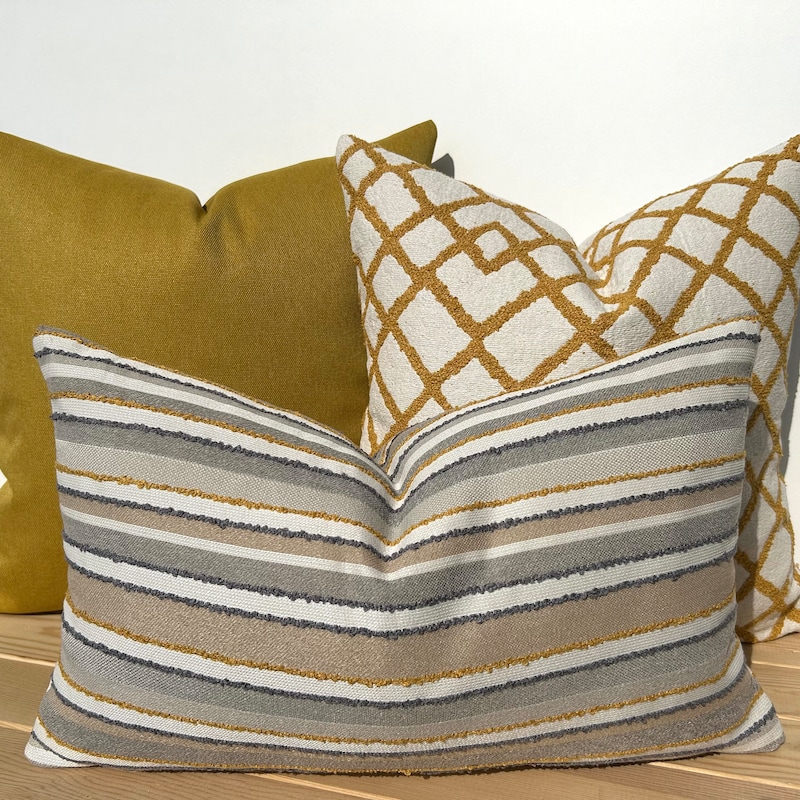 Mustard Simple Linen Pillow main image 1
