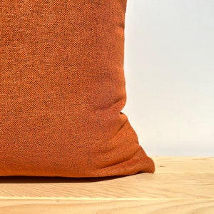 Orange Lumbar Pillow Cover 14x24, Cotton Throw Pillow for Sofa, Orange Euro Sham 26x26, Burnt Orange Cushion Cover 18x18, Cozy Pillow Cover