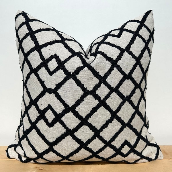 Textured Black Pillow Etsy