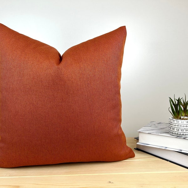 Orange Linen Pillow Etsy