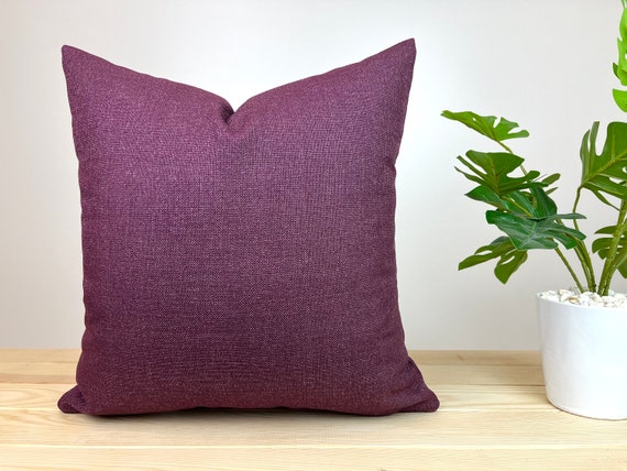 Purple Linen Pillow Cover for Couch Purple Throw Pillow 22x22 Purple Euro Sham 26x26 Modern Sofa Cushion Cover Designer Pillow Cover Etsy
