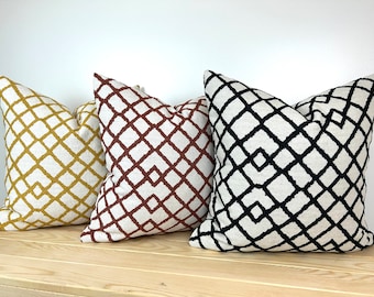 Funda de almohada tejida geométrica, funda Boho Euro Sham 26x26, funda de almohada de tiro texturizada 24x24, funda de cojín Boho, sofá y almohada de sofá