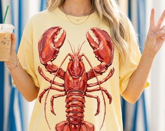 Küsten Sommer PNG Faux Pinselstrich Hummer png Strand Leben Sommer Vibes Strand Urlaub Sublimationsdesign (Digitaler Download)