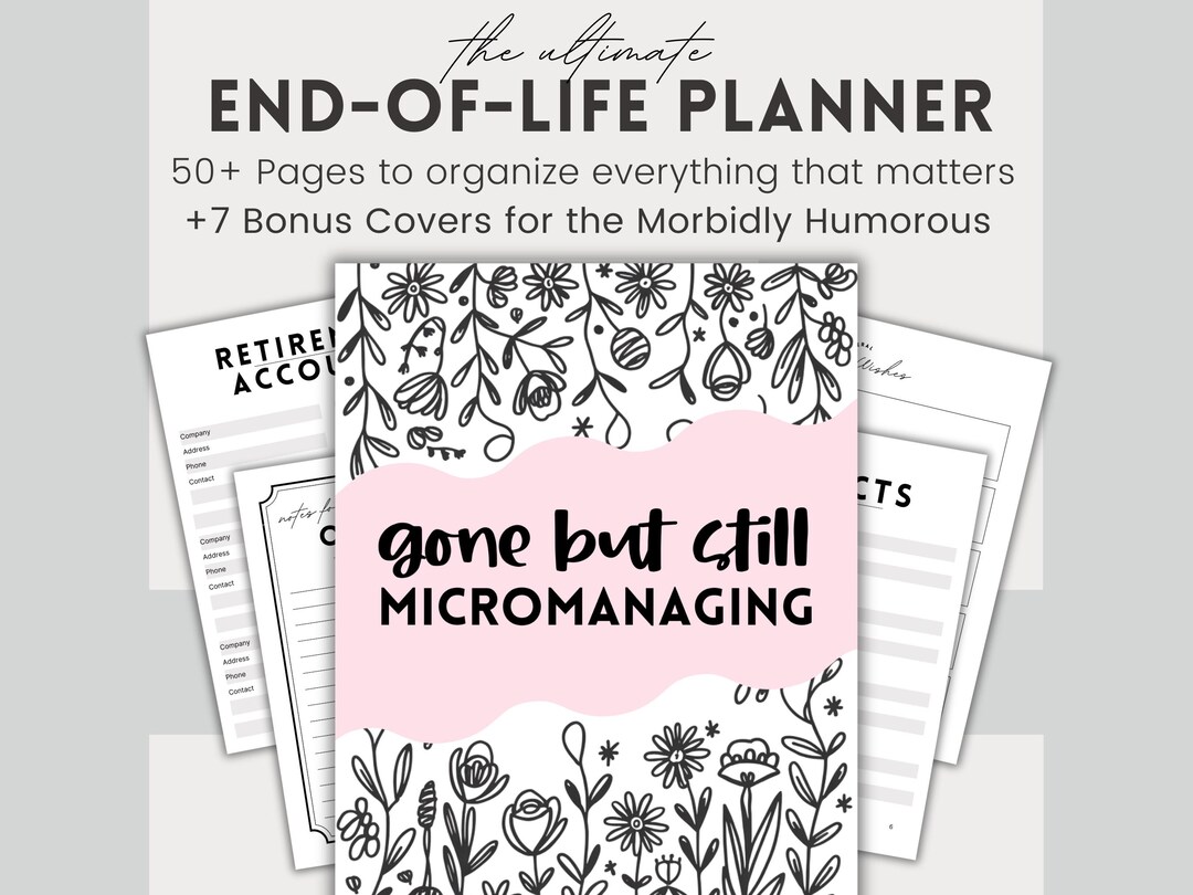 End of Life Planner Printable Emergency Binder Estate Planning PDF ...