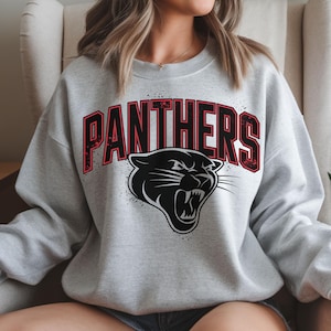 Panthers PNG High School Panthers PNG Panther Pride Shirt Panther Football Png Red School Mascot PNG School Spirit Png Sublimation