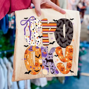Spooky PNG Preppy Halloween PNG Coquette Halloween PNG Halloween Spooky Sublimation Design for Tshirt Spooky Season Png Cute Filled Letters
