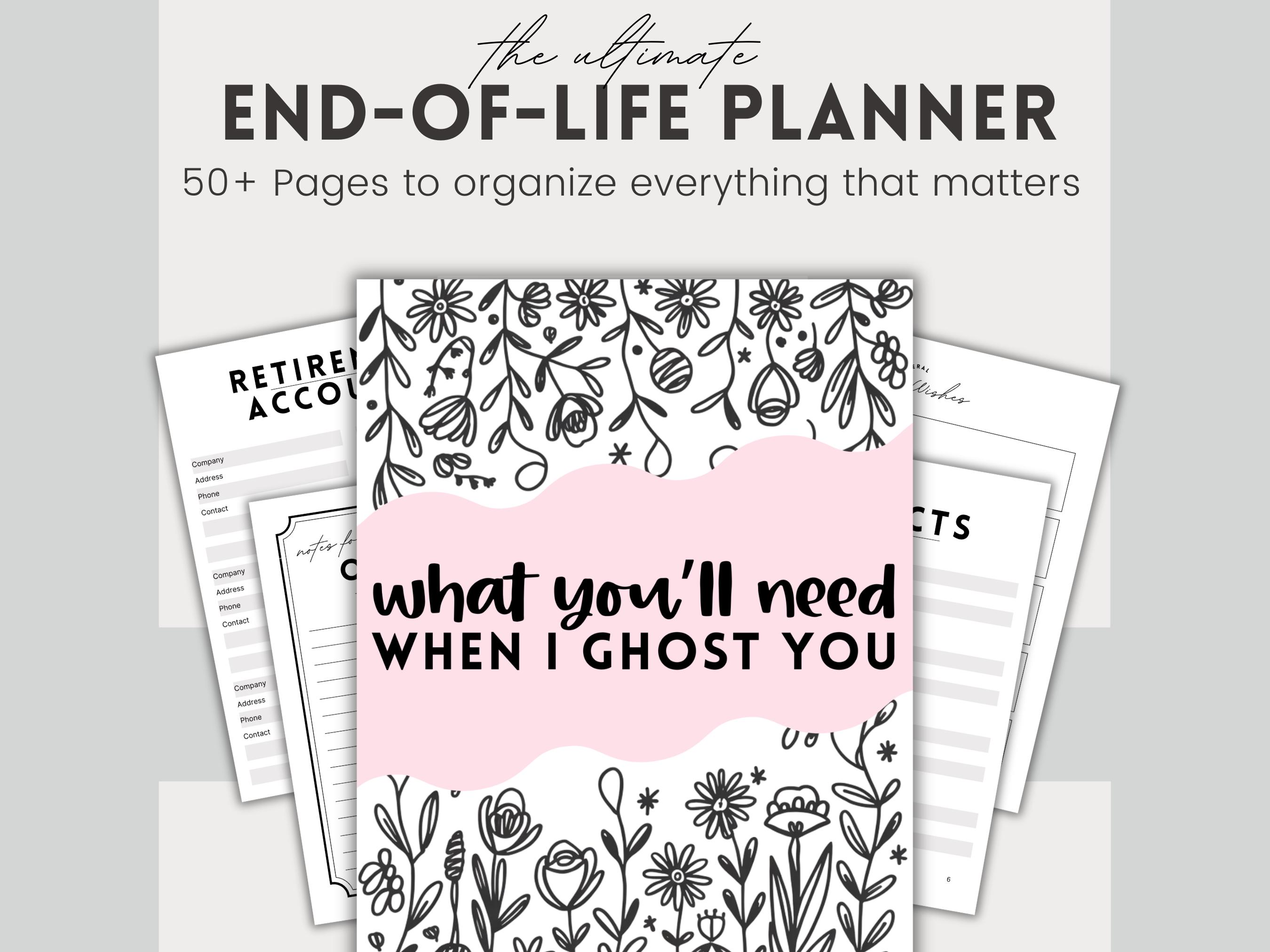End of Life Planner Printable Emergency Binder Estate Planning PDF ...