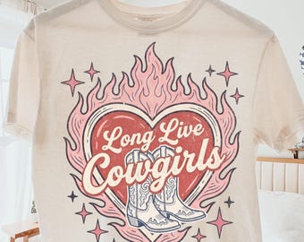 Es lebe Cowgirls PNG Trendiges Western-Shirt PNG Country-Musik Western Cowboy Cowgirl Stiefel Konzert Sublimation Design (digitaler Download)