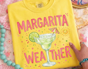 Sommer-Margarita-Wetter PNG Adrette Pinselstrich Blumen-Sommerzeit PNG Trendige Sommer-Shirt PNG Sommer Sublimationsdesign (Digitaler Download)