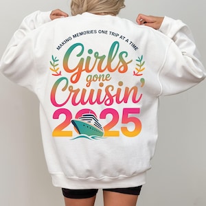 Girls Gone Cruising PNG – 2025 Friends Cruise Matching Vacation Shirt Design Cruise Ship PNG Sublimation Friends Trip Cruising Friends PNG