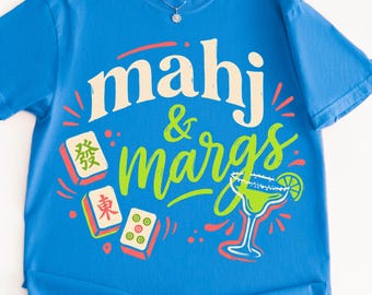 Mahjong PNG Mahj und Margs Mahjong Social Club png Mahjong Liebhaber Game Night Mahjong Party Shirt Design