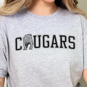 Cougars PNG Varsity High School Cougars PNG Cougar Pride Shirt Cougar Football Png School Mascot Png Sublimation
