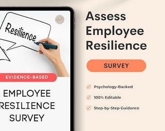 Employee Resilience Survey | Psychology-backed questionnaire | Pulse Survey | Results Evaluation Guide | BONUS: Resilient Culture Checklist