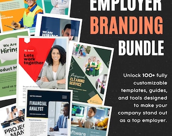 Employer Branding Bundle: 100+ Editable Templates (PDF, PPT, Canva)