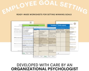Set High-Performance Employee Goals | Fill-in Templates & Step-by-Step Instructions | Ready-Made HR Professionals and Line Managers