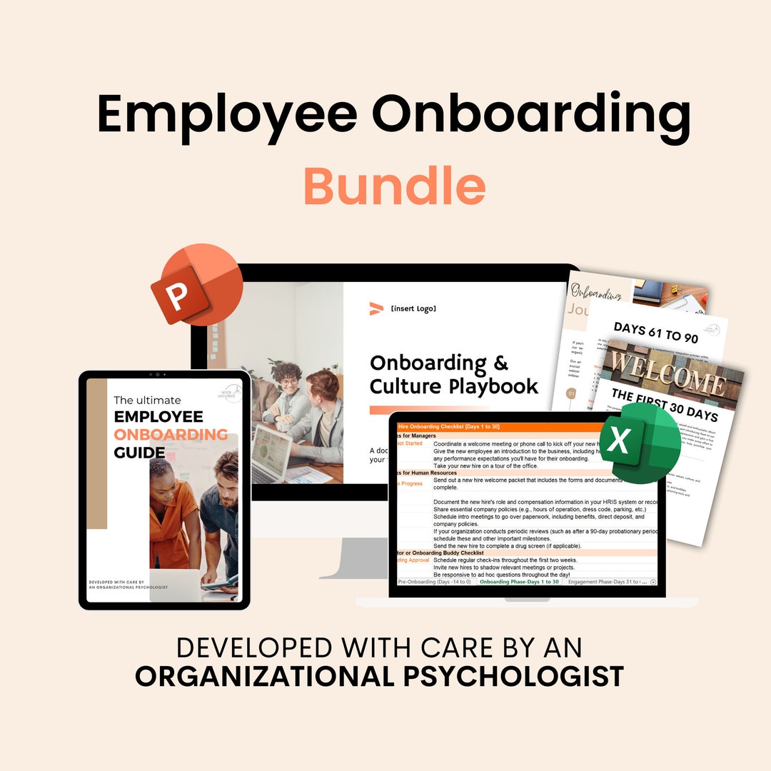 Employee Onboarding Bundle Onboarding Guide & Templates for Managers ...
