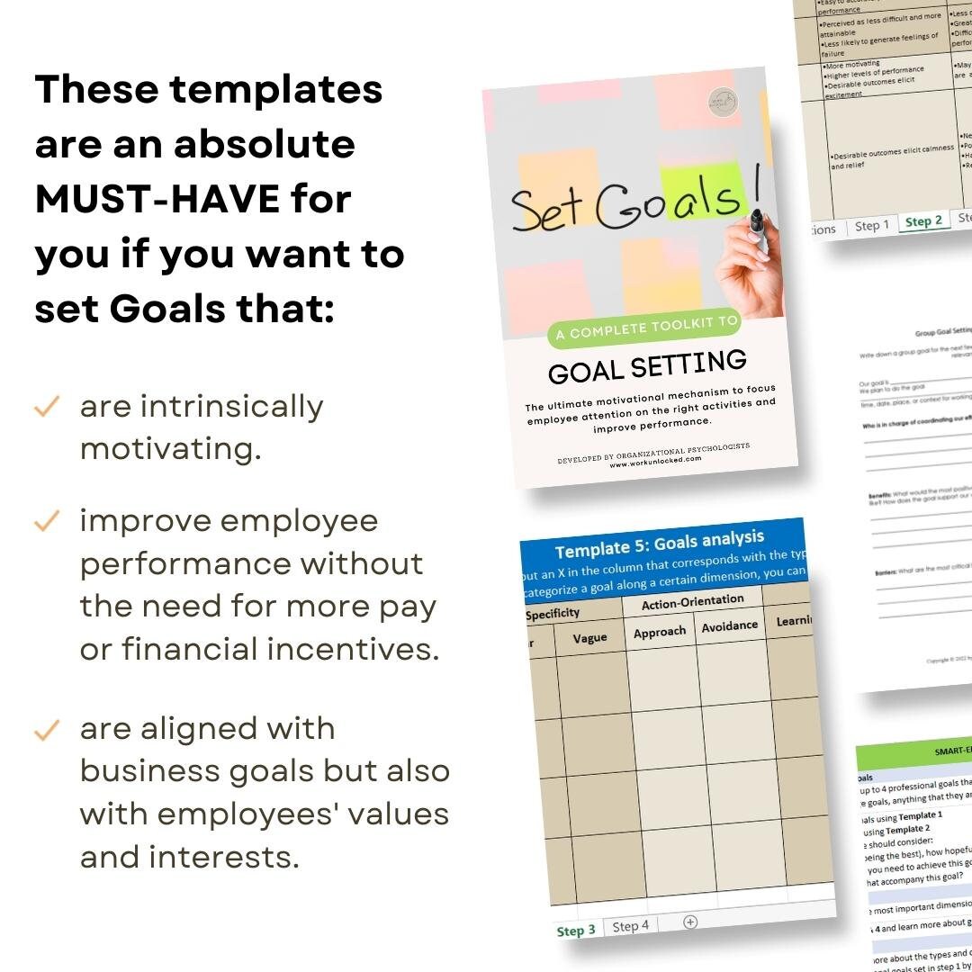 Employee Goalsetting Templates Fillin Templates & Etsy