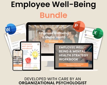 Employee Wellbeing Workbook: HR & Leader Templates (Editable)