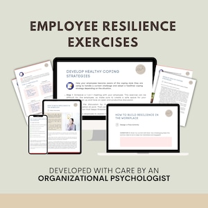 Employee Resilience Exercises: HR Templates & Guidance (Digital Download)