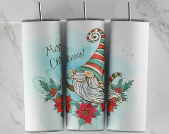 Christmas Gnome Tumbler Design | Sublimation Designs Downloads, Digital download, 20 oz tumbler sublimations, Digital file, tumbler wrap