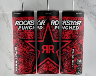 Rockstar Fruit Punched Tumbler Design | Sublimation Design Downloads, Digital download, 20oz tumbler, Digital file, tumbler wrap