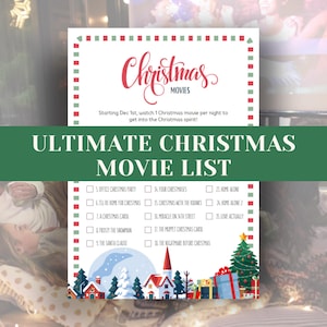 Ultimate Christmas Movie List | 25 Movies To Watch Before Christmas | PDF Digital Download