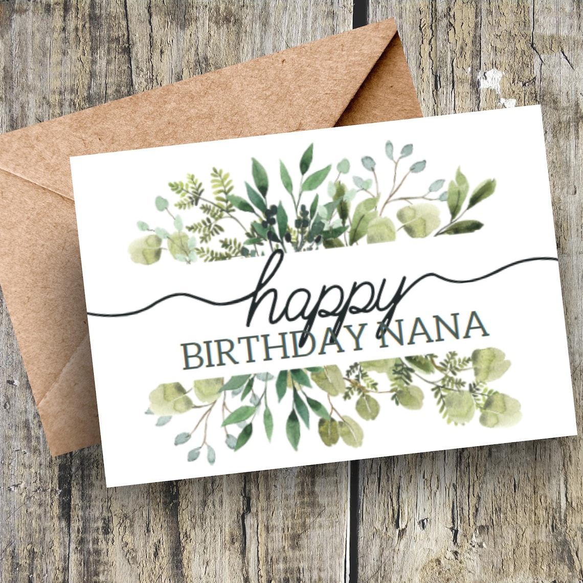 Printable Birthday Card for Nana's Birthday, Greeting Card for Nan's