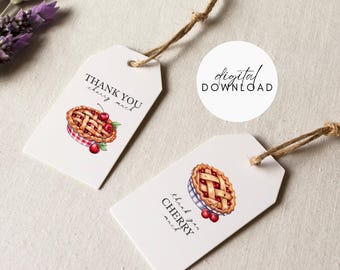 Printable Gift Tag | Cherry Pie Gift Tag | Digital Download
