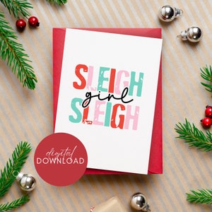 Cartão de Natal para imprimir para um amigo, Cartão de felicitações para alguém especial, Download digital