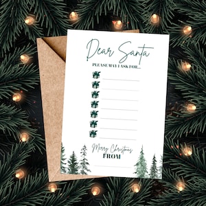 Lista de deseos de Navidad imprimible para ideas de regalos / Lista de regalos de Navidad para niños / Ideas de regalos para Navidad - Descarga digital