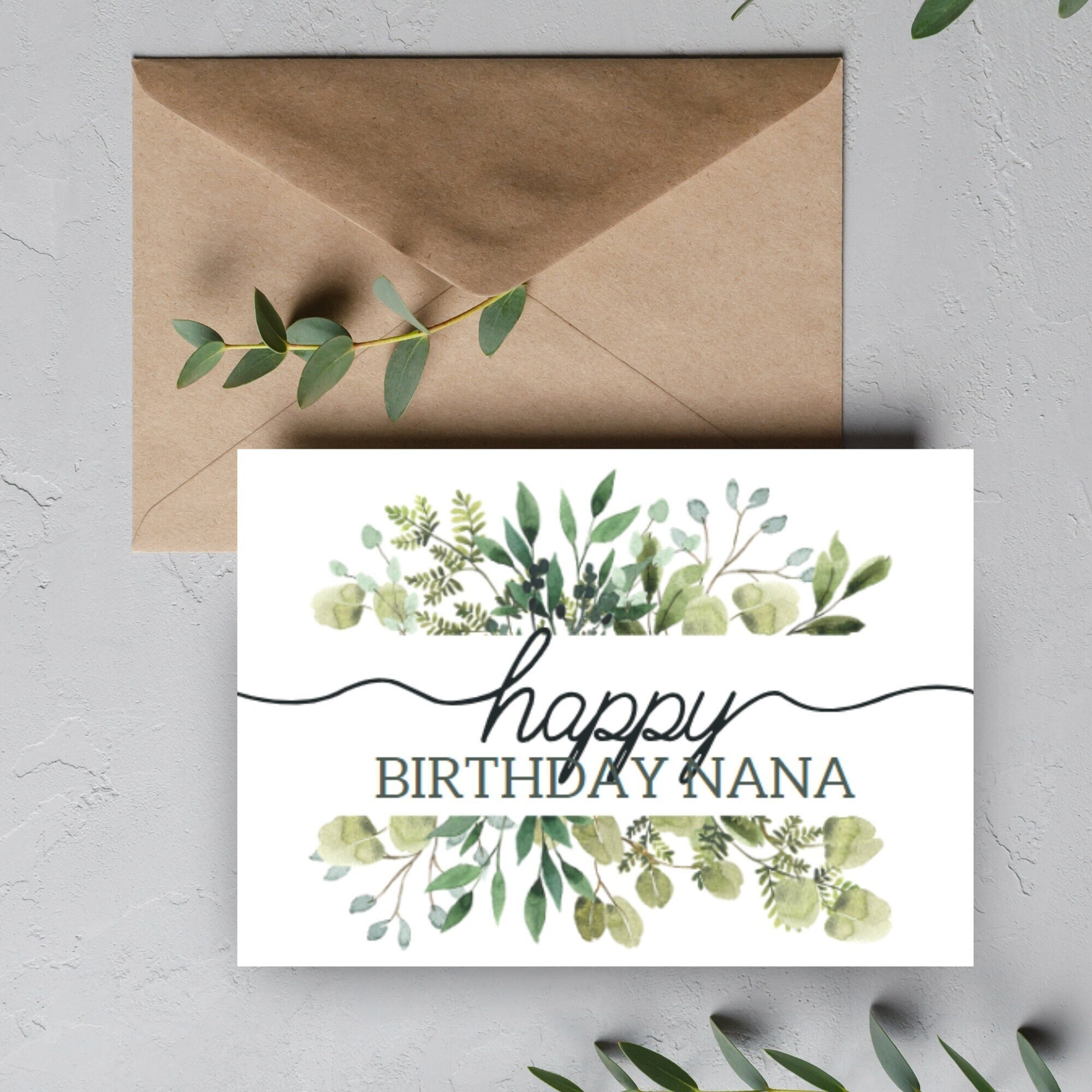 Printable Birthday Card for Nana's Birthday, Greeting Card for Nan's ...
