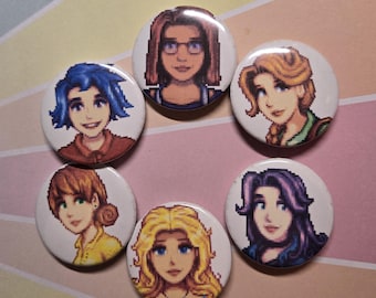 Conjunto de botones de Bachelorettes of Stardew Valley