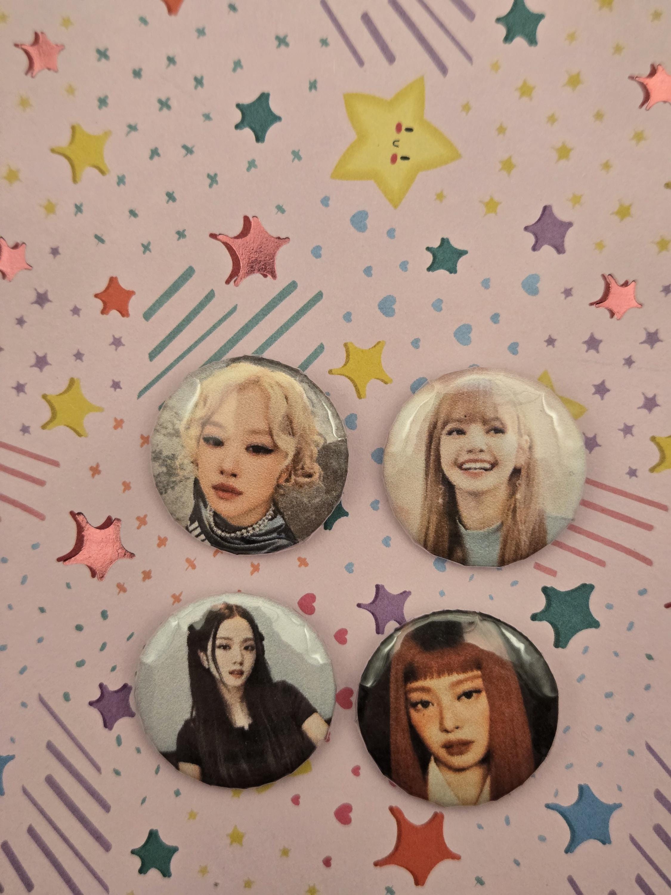 BLACKPINK Kpop Group Set of 4 Pins - Etsy