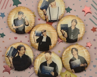 BTS Butter Album Era Set of 7 Button Pins Large or Small Pin