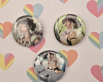 もののけ姫 スタジオジブリ ピンバッジ3個セット - Etsy 日本