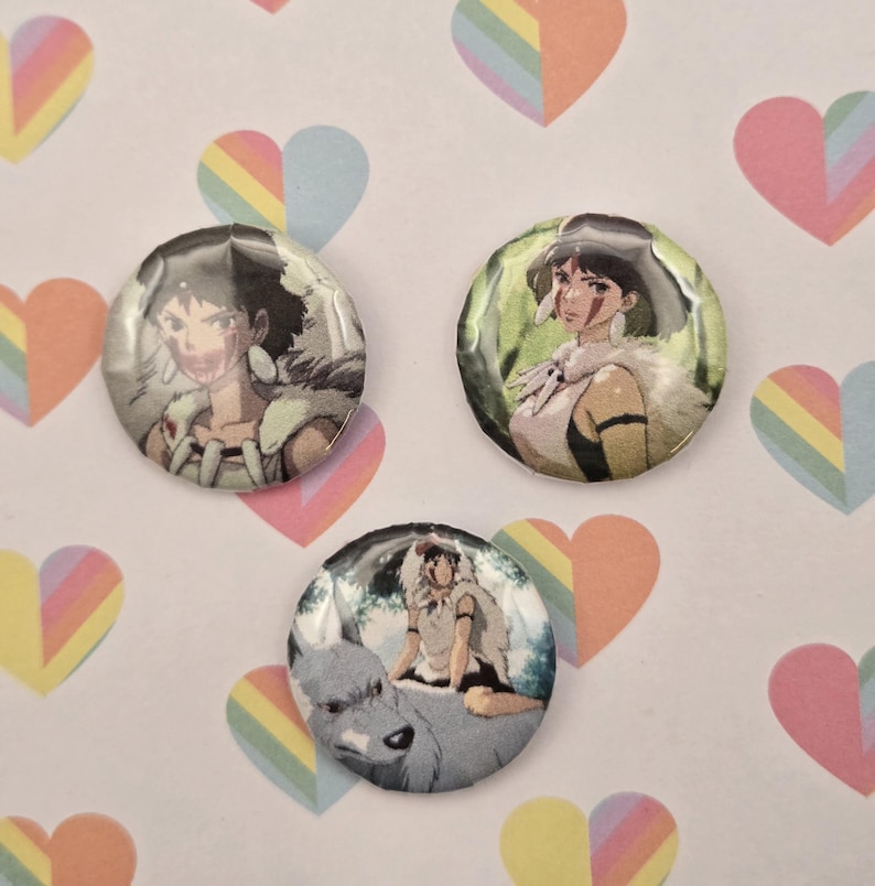 SPRING SALE Princess Mononoke Studio Ghibli Set of 3 Pins image 3