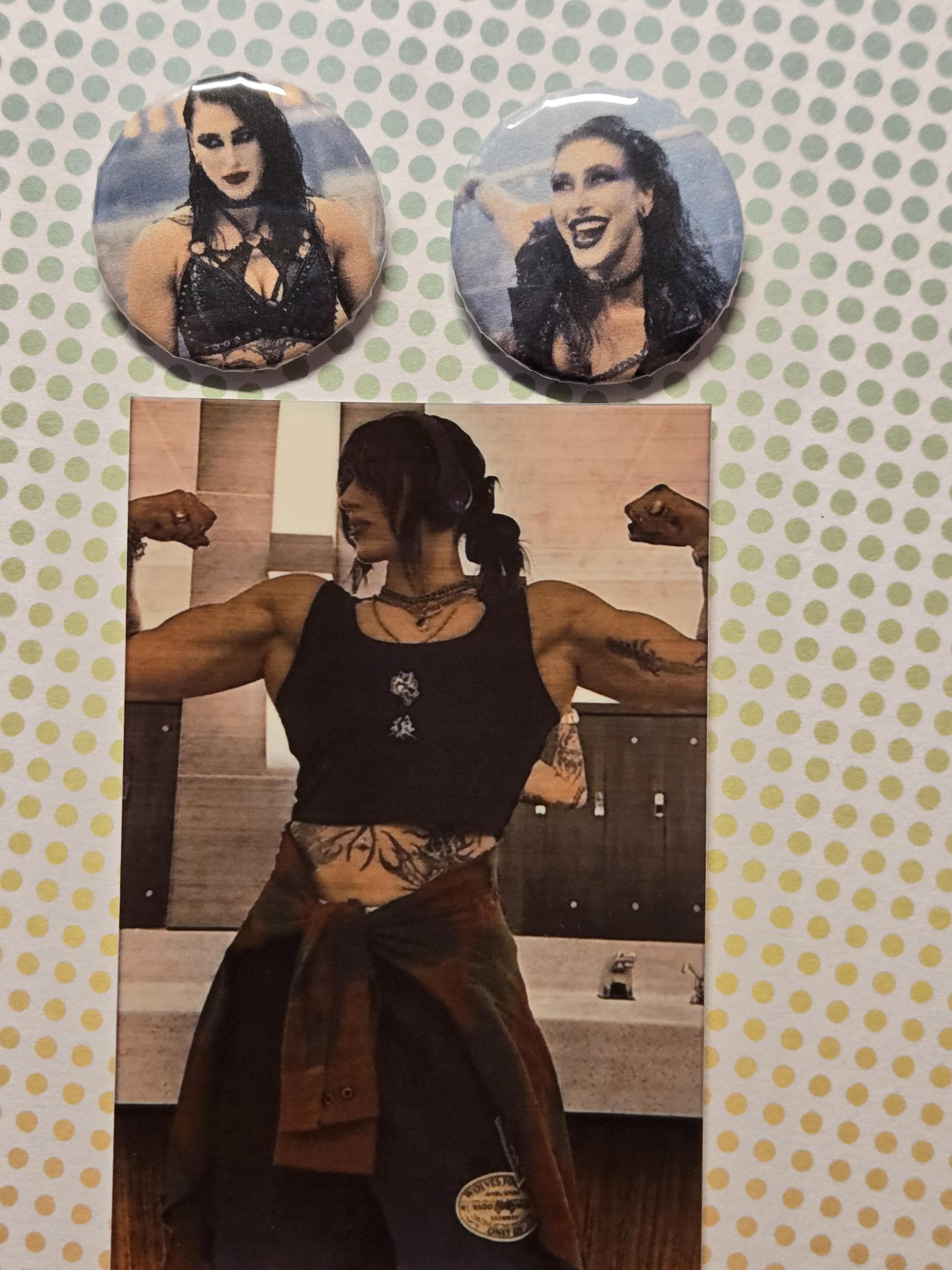 Rhea Ripley Pin Fall Rhea Ripley Wrestling Button Pins and Photocard - Etsy